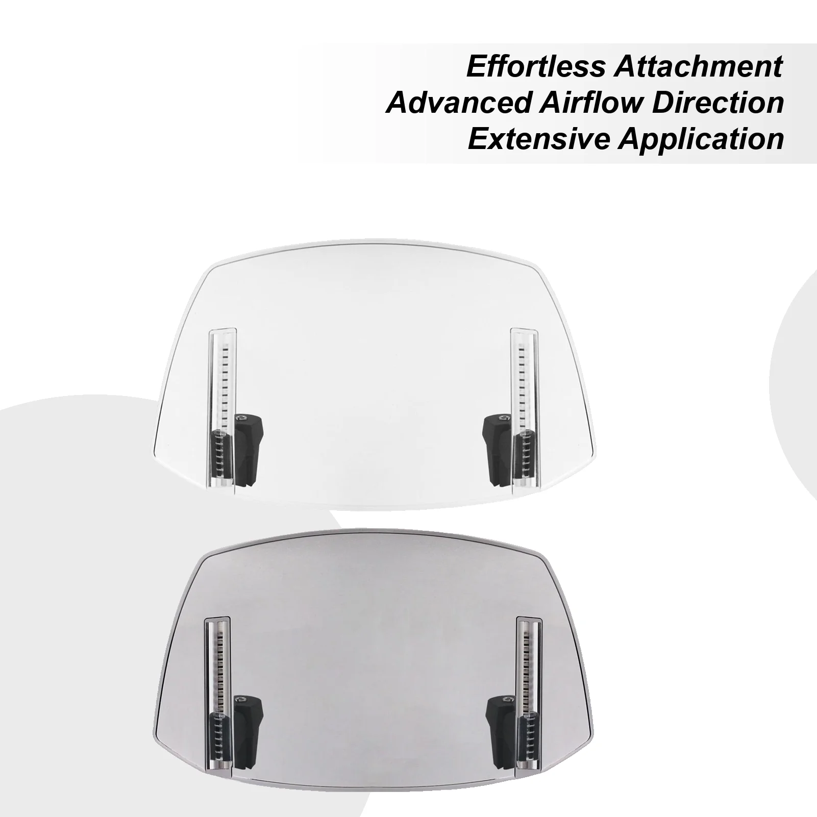 

Motorcycle Spoiler Extension Windscreen Clip-on Motorcycle Windshield Adjustable Motorcycle Front Heighten Windshield Accessory