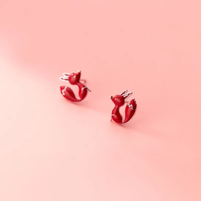 

Новинка: Креативные серьги-гвоздики «Красная лиса» с серебряным покрытием, простые, в виде животных, для женщин, E298