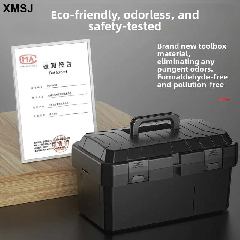 XMSJ Hardware Storage Box, Multifunctional Plastic Portable Toolbox, Household & Car Handheld Storage Case for Electrician Repai