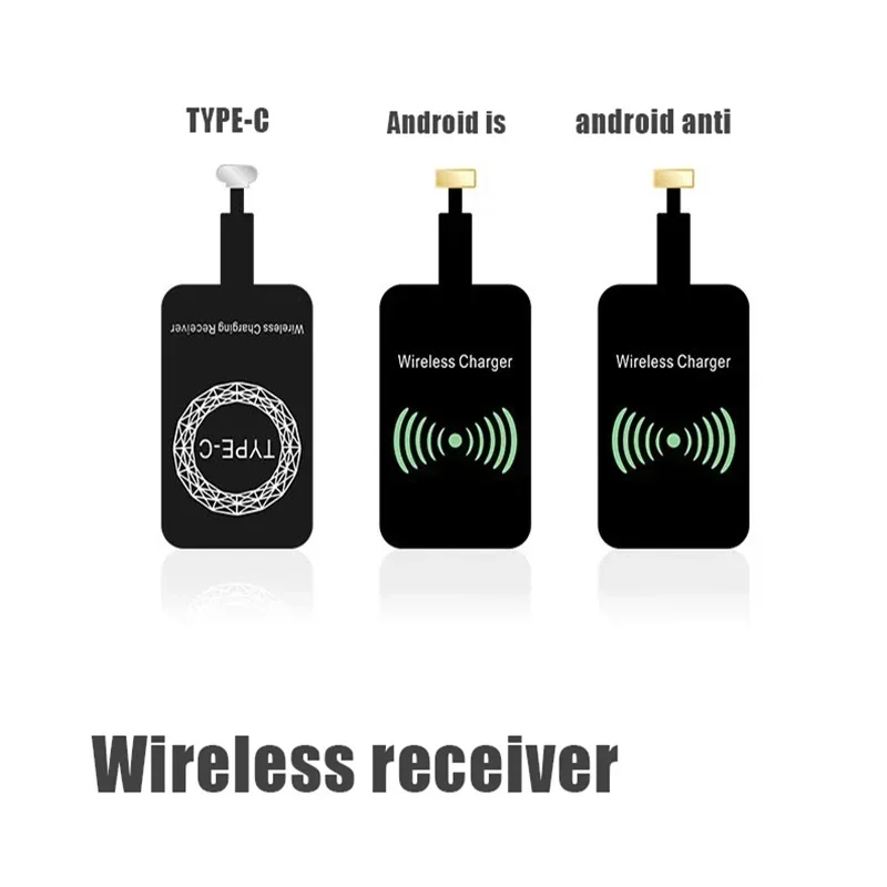 5W Qi Wireless Charging Receiver for  Huawei Xiaomi Universal Micro USB Type-C Fast Wireless Charger Adapter