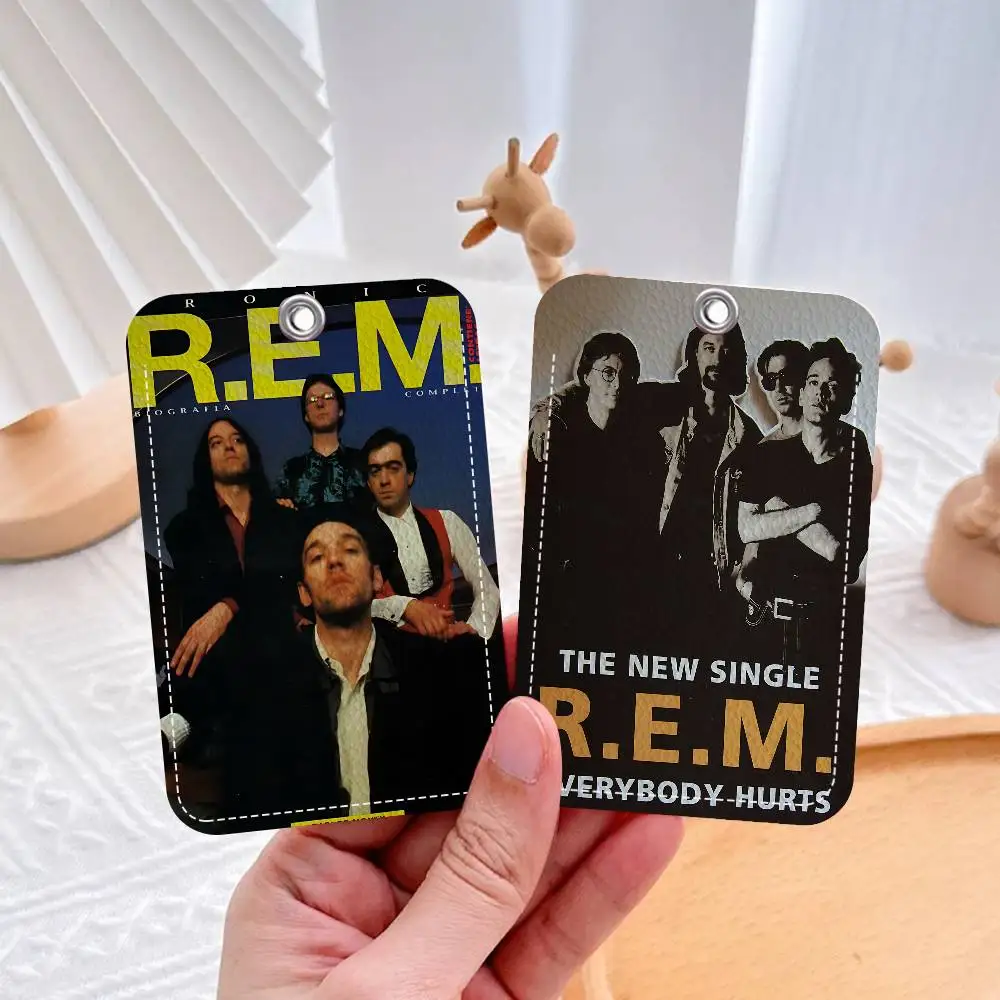 الكلاسيكية R-REM الفرقة 1 قطعة INS الإبداعية الكرتون طالب الحرم الجامعي حامل بطاقة لبطاقة وجبة ، بطاقة الحافلة ، بطاقة العمل ، الخ