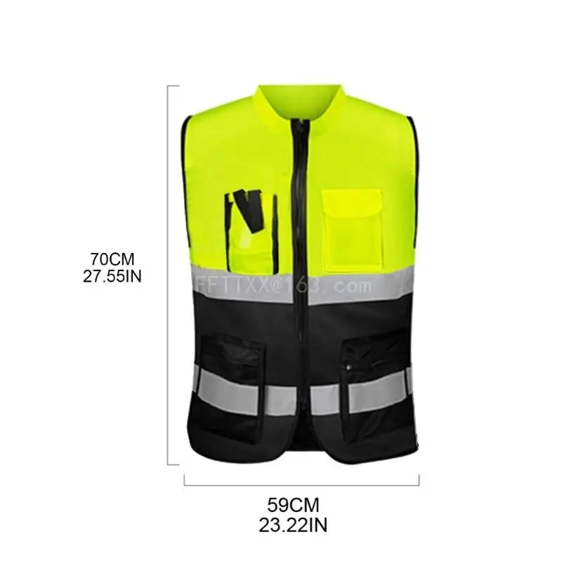 Outdoor Work Reflective Safety for Jacket Outdoor Sports High Visibility Safety Vest Universal Size Washable Safety Vest