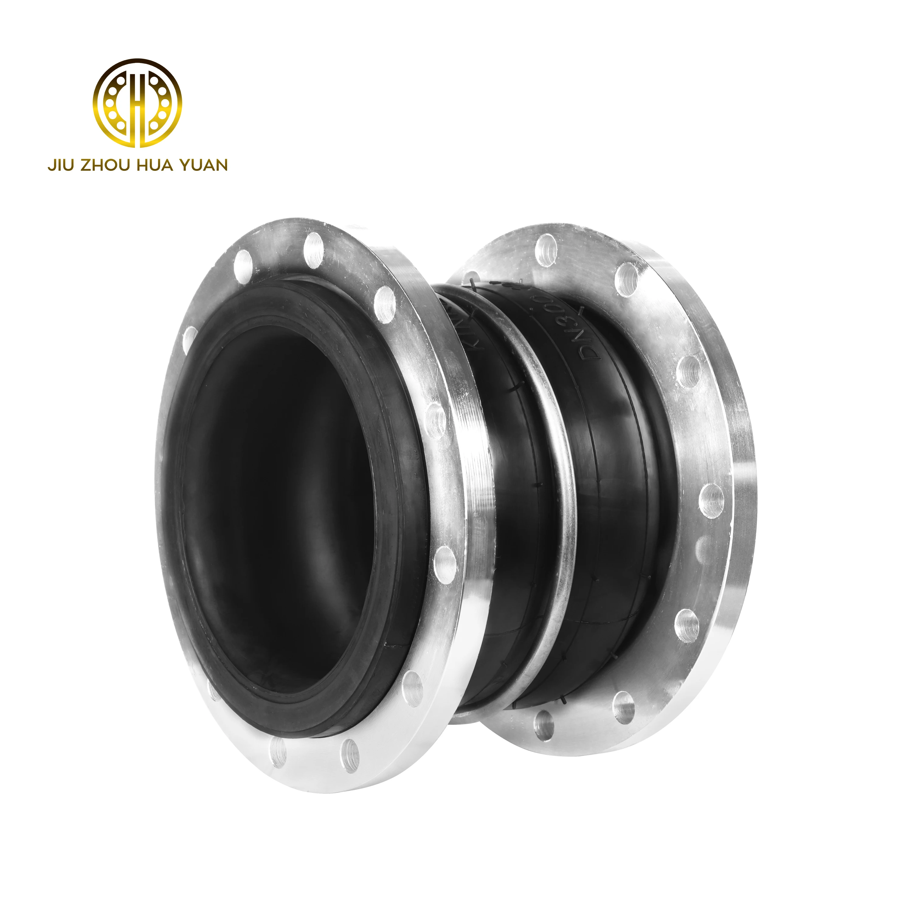 HuaYuan Double Sphere Flexible Rubber Joint Bellows Expansion Joint With Flange Rubber Flexible Joint Connector Pipe Fittings