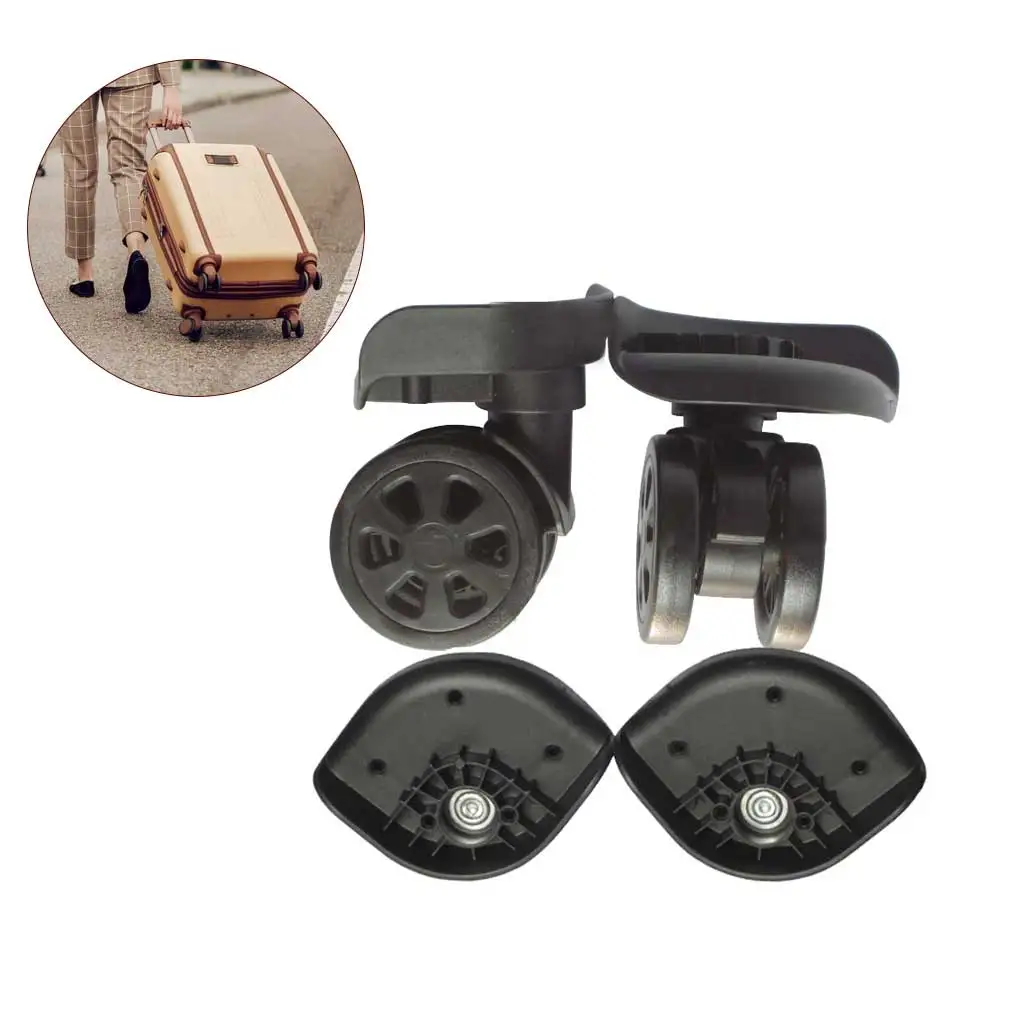 2 Pieces Nylon Travel Case Wheel Portable Detachable DIY Heavy Duty Rotary Travelling Bag Roller Part Accessories