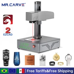 MR.CARVE S4 50W/30W/20W Portable Industrial Fiber Laser Marking Machine for All Metal Jewelry Plastic Leather Fast engraving