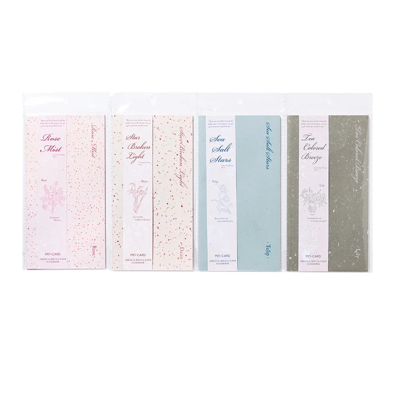 9 Buah/Lot Kertas Bahan Bantalan Memo Tinta Berwarna Kertas Scrapbooking Jurnal Sampah Kertas Dekorasi Latar Belakang Retro