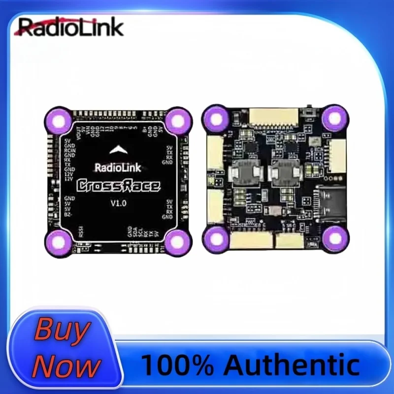 Radiolink CrossRace Flight Controller 12CH Output with OSD Integrated 4-in-1 ESC Plug-and-play Compatible 2-8 Axis Multirotor RC