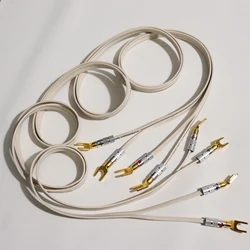 1 pair Monster 840 core high pure 6N OFC copper HiFi speaker cable Audio surround cable car amplifier cable banana spades plug