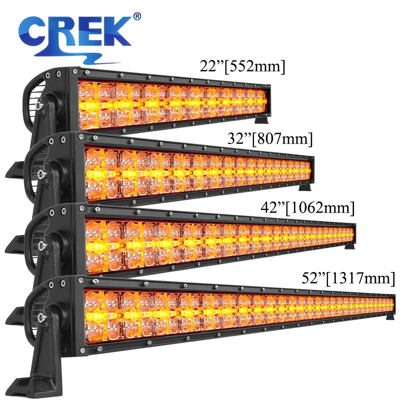 7D Ambra DRL Lightbar 12V 24V Ad Alta Potente Camion Tetto LED Barra luminosa da lavoro Lampada fendinebbia per 4x4 Jeep Off Road SUV Barca Pickup