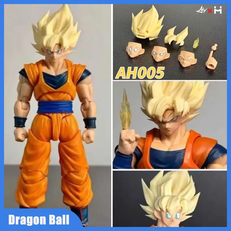 

In Stock Dragon Ball Z Air HM AH005 SHF Super Saiyan Full Power Son Goku Headsculpts Accessories Kit Anime Action Figures Toys