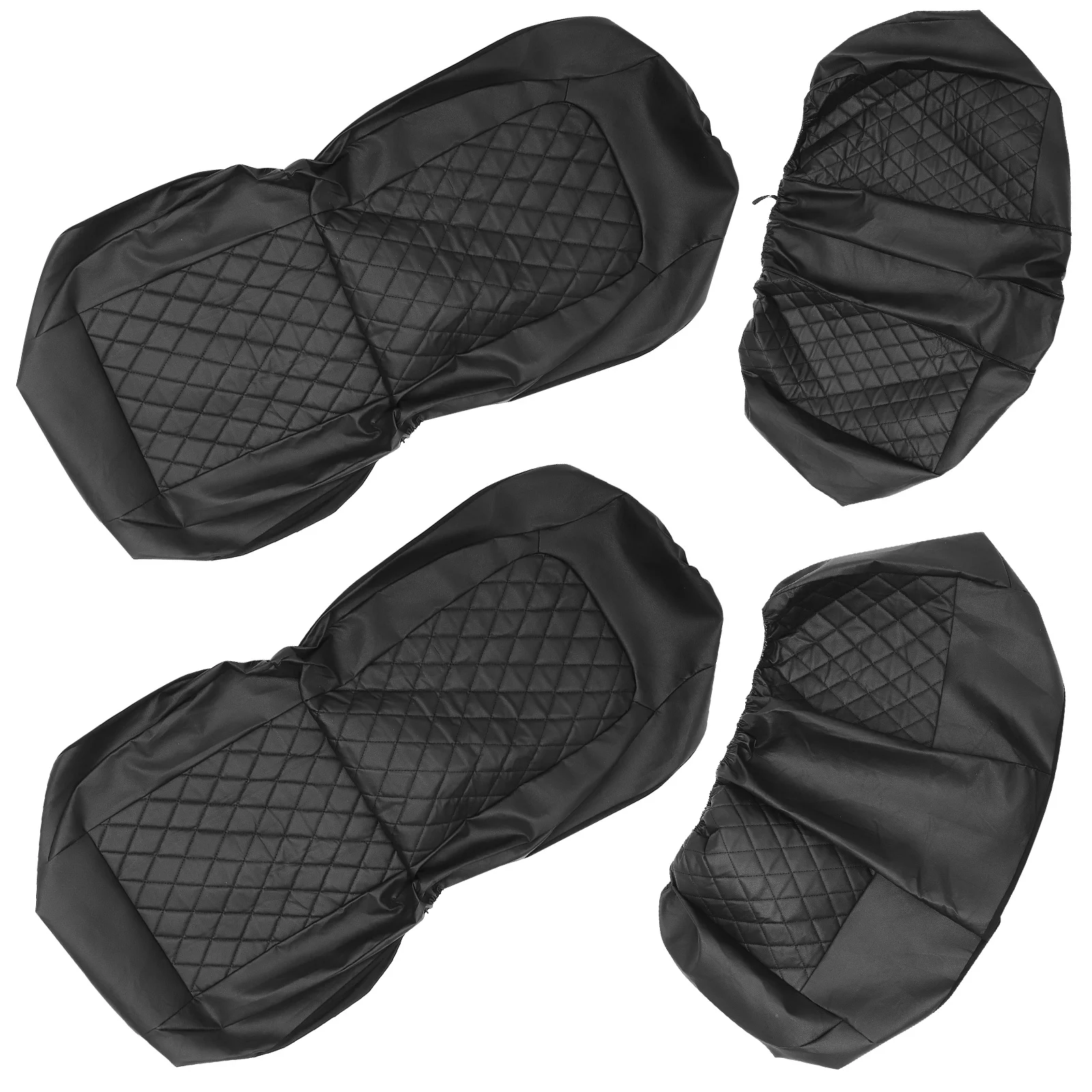 

1 комплект, чехол на автомобильное сиденье, полное покрытие, универсальная защита из искусственной кожи для переднего и заднего сиденья, чехлы для салона автомобиля, грузовика, фургона