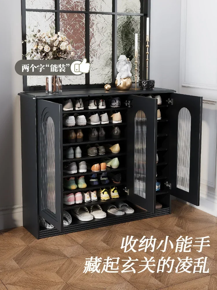 a1 cream style shoe cabinet entrance cabinet integrated household indoor large capacity shoe cabinet living room partition