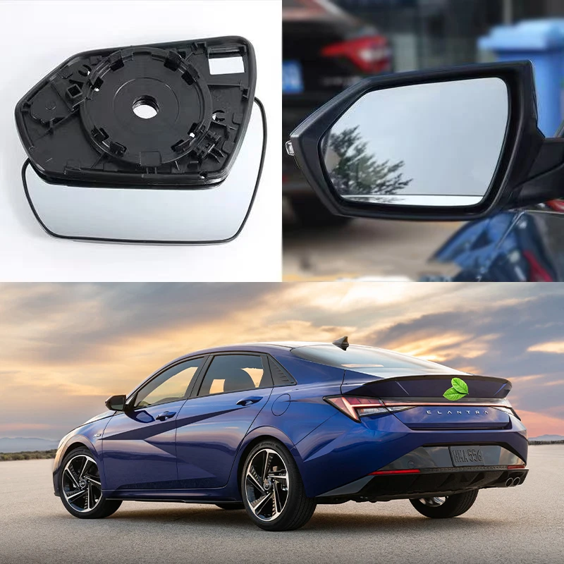 With BSD For Hyundai ELANTRA 2020 2021 2022 2023 Left/Right Rearview Mirror Glass /L 87611-AA000 R 87621-AA000/Wing mirror Lens