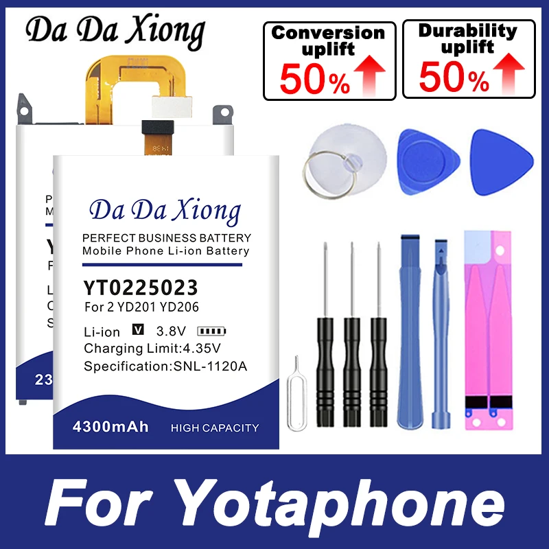 YT0125081 YT0225023 CLYT-33001 Battery For Yotaphone 2 3 Yota3 Yota Y3 C9660 YD201 YD206 YT0125081 + Free Kit Tools