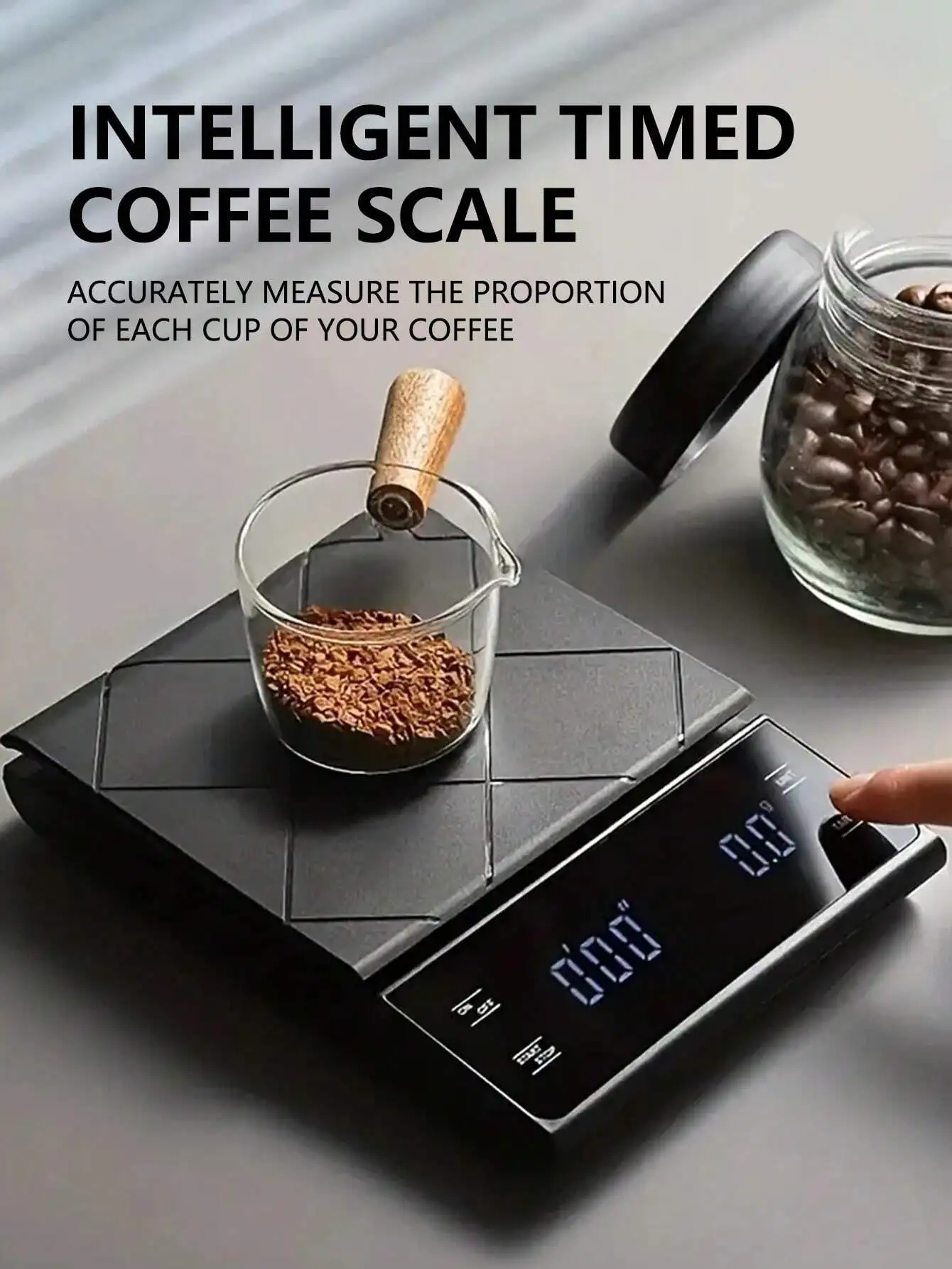 1pc Precision Coffee Scale With Timer, Electronic Kitchen Scale For Cooking, Baking, And Brewing, Food Weighing Scale (Battery N