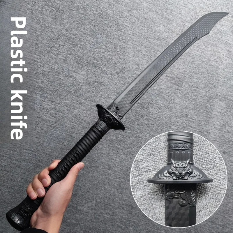 Cool Stuff Toy Sword Funny Gift-95cm Simulation Plastic Anime Sword Toy with Leather Sheath,Kawaii Cosplay Sword Toys for Boys