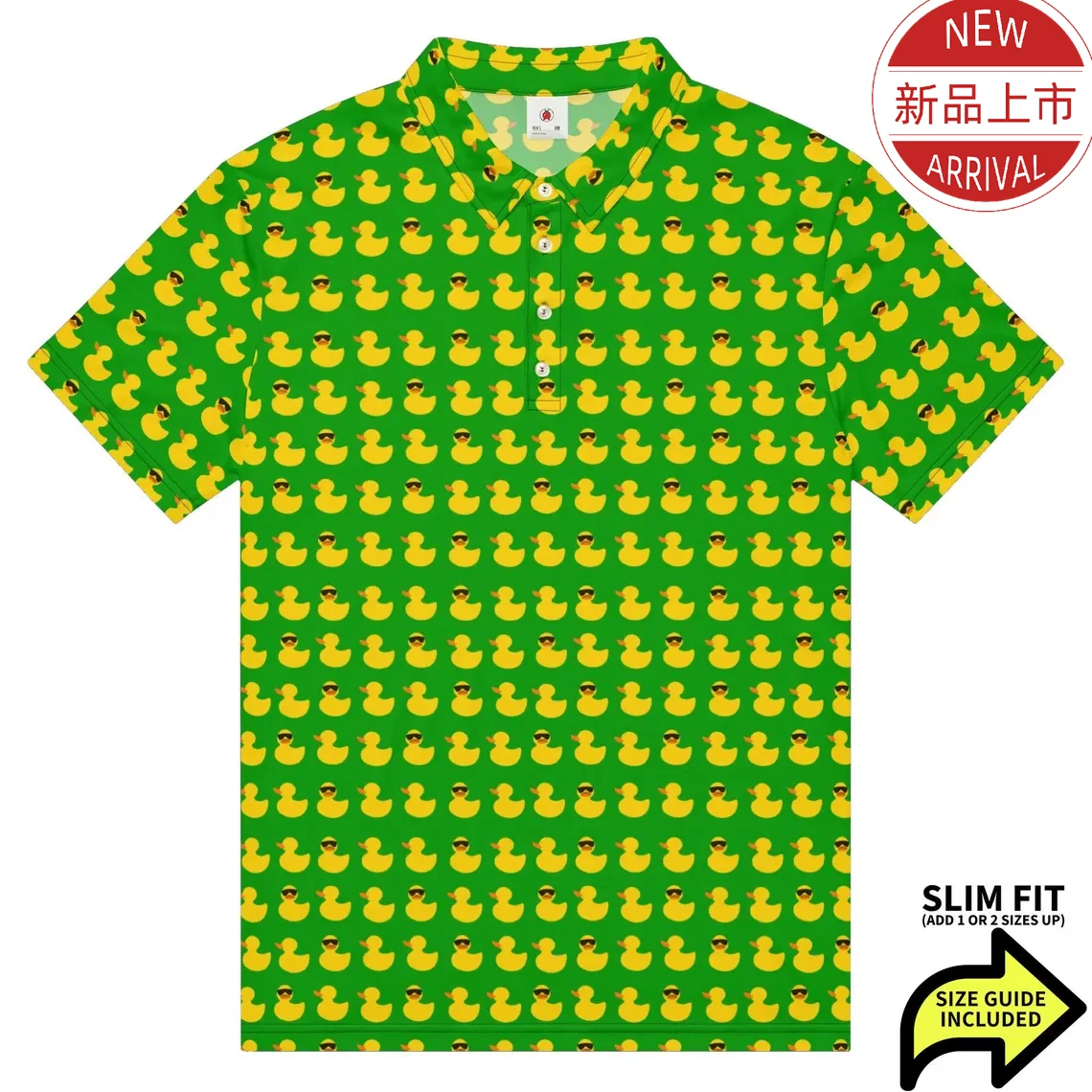Summer Men's Short Sleeve Yellow Duck Graphic 3d Printed Polo Tshirts New Casual Polo Shirt Trendy Breathable Loose Sprots Top