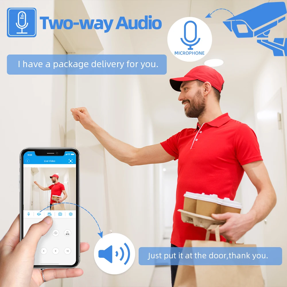 4K 8MP Dual Lens Wifi Camera Outdoor 180° Ultra Wide View Angle Human Detection Home Security Surveillance Panoramic CCTV IP Cam