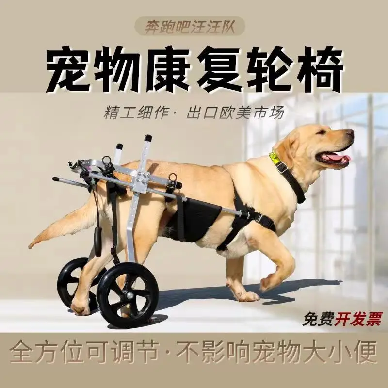 Factory direct sales medium and large dog wheelchair car rear limb rehabilitation training disabled pet wheelchair