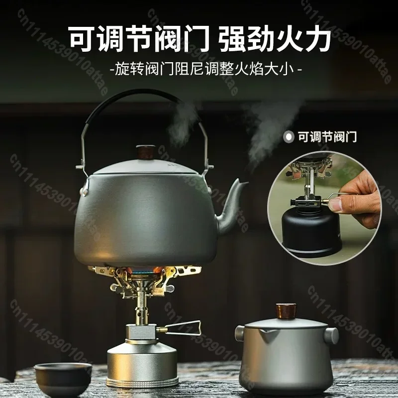 Mini Gas Stove Burner Detachable Support Strong Fire Folding Portable Ultra Light For Outdoor Camping Tea Boiling Picnic Cooking