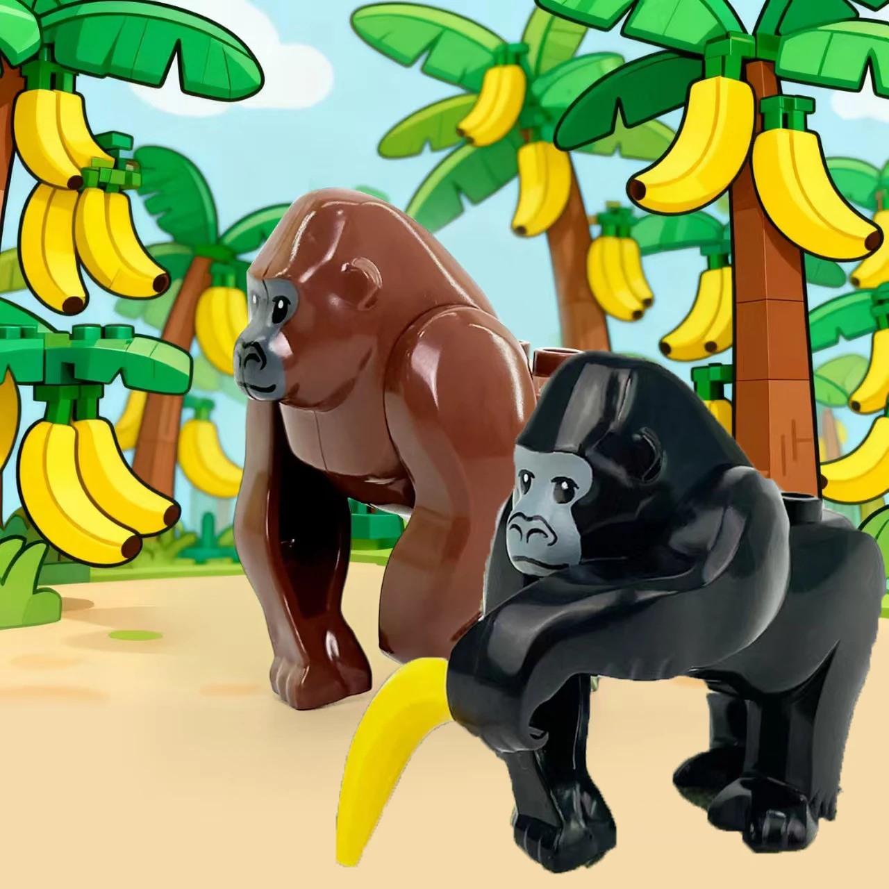 

Набор строительных блоков MOC Jungle Monkey & Gorilla с бананом