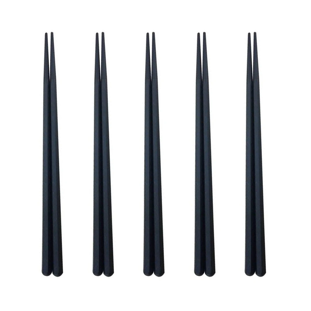 

5 Pairs Hexagon Chopsticks 6 Sides Anti Scalding Fiberglass Tableware Home Japanese Sushi Chinese Food Camping Hiking Daily Use