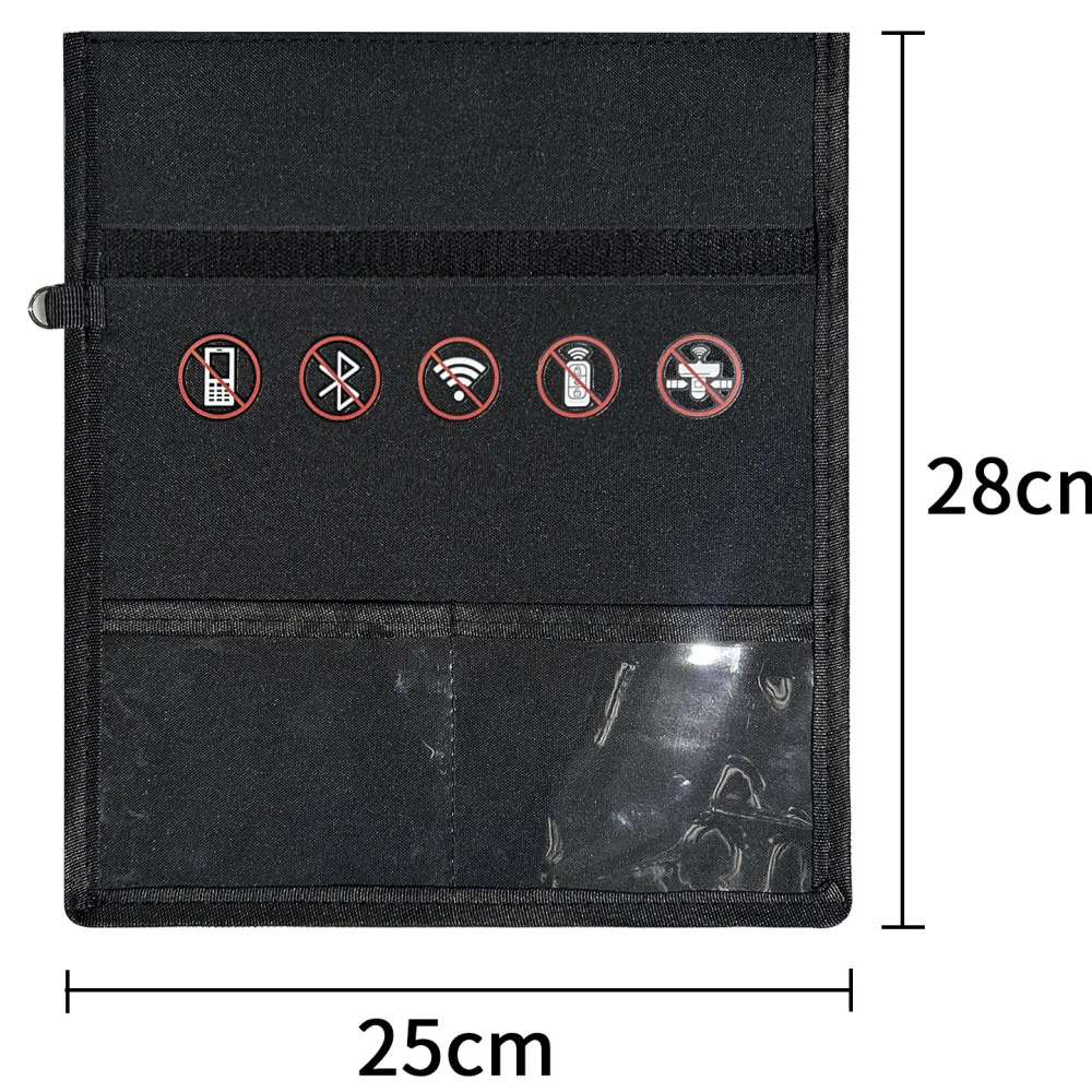 Signal Blocking Faraday Pouch For Car Key Fob Anti Tracking Shield Case RFID Protection Wallet For Electronics