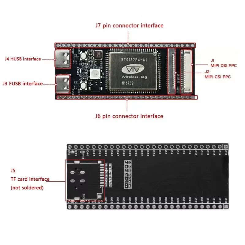 1-5 sztuk płytki programistycznej ESP32-P4 TINY WT9234-TINNY z ESP32 P4 V3.2 + WT0132P4-A1-N16R32 z wbudowanym RGB do MIPI DSI/CSI/RISC-V — zdjęcie produktu 4