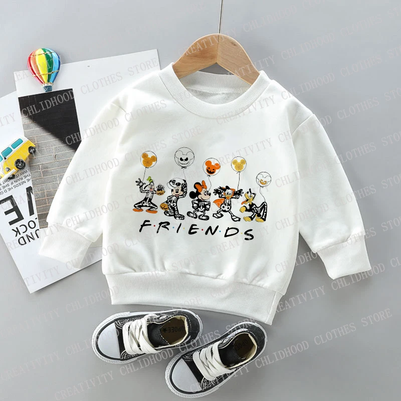 Halloween Stitch Kid Sweatshirts Children Sweater Kawaii Pullover Cartoons Boy Girl Hoodies Casual Little Baby Festival Clothes