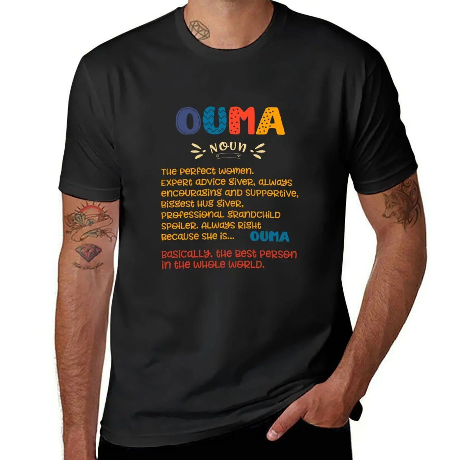 Ouma Definition Grandma Family Cute Name Women Gift T-Shirt animal prinfor boys vintage clothes vintage T-shirt men