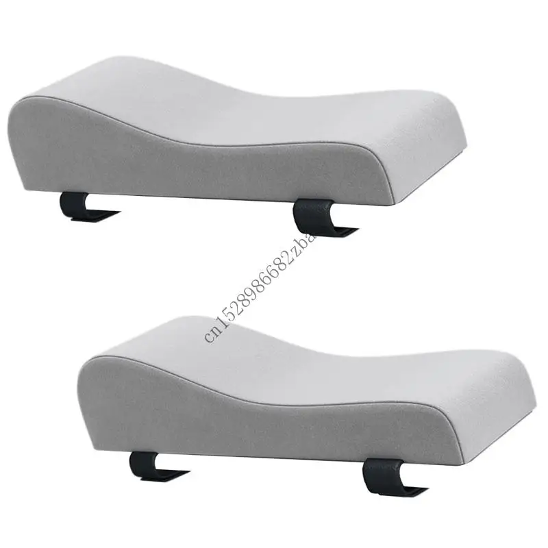 h7ea 2 조각 세트 인체 공학적 메모리 폼 엘보우 휴식 쿠션 컴퓨터 게임 사무실 의자 무기를위한 분리 가능한 세척 가능한 덮개