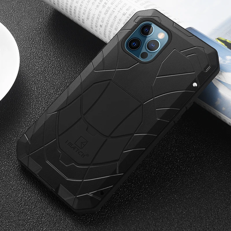 Imatch Aluminum Metal Silicone Shockproof Cover Cases For Apple Iphone 13 12 Mini 11 Pro Xs Max X Xr Dirt Shock Proof Case