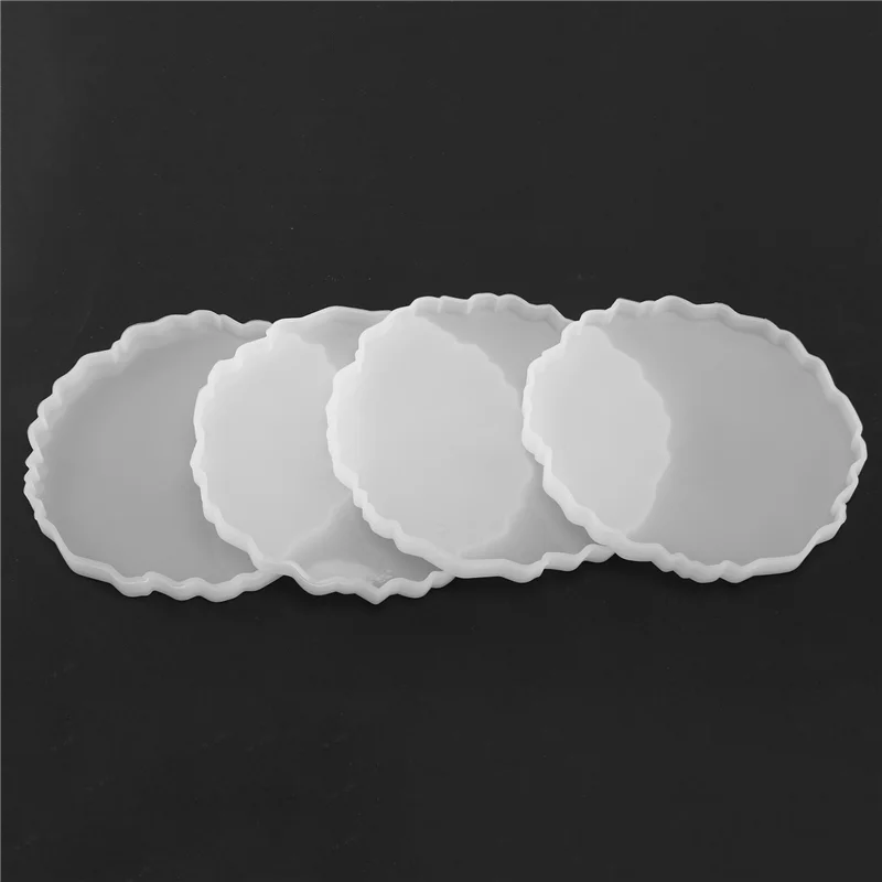 

AA49 32 шт. формы для подставок из смолы, формы для подставок из эпоксидной смолы, формы из силиконовой смолы для изготовления ломтиков, подставок, украшения дома