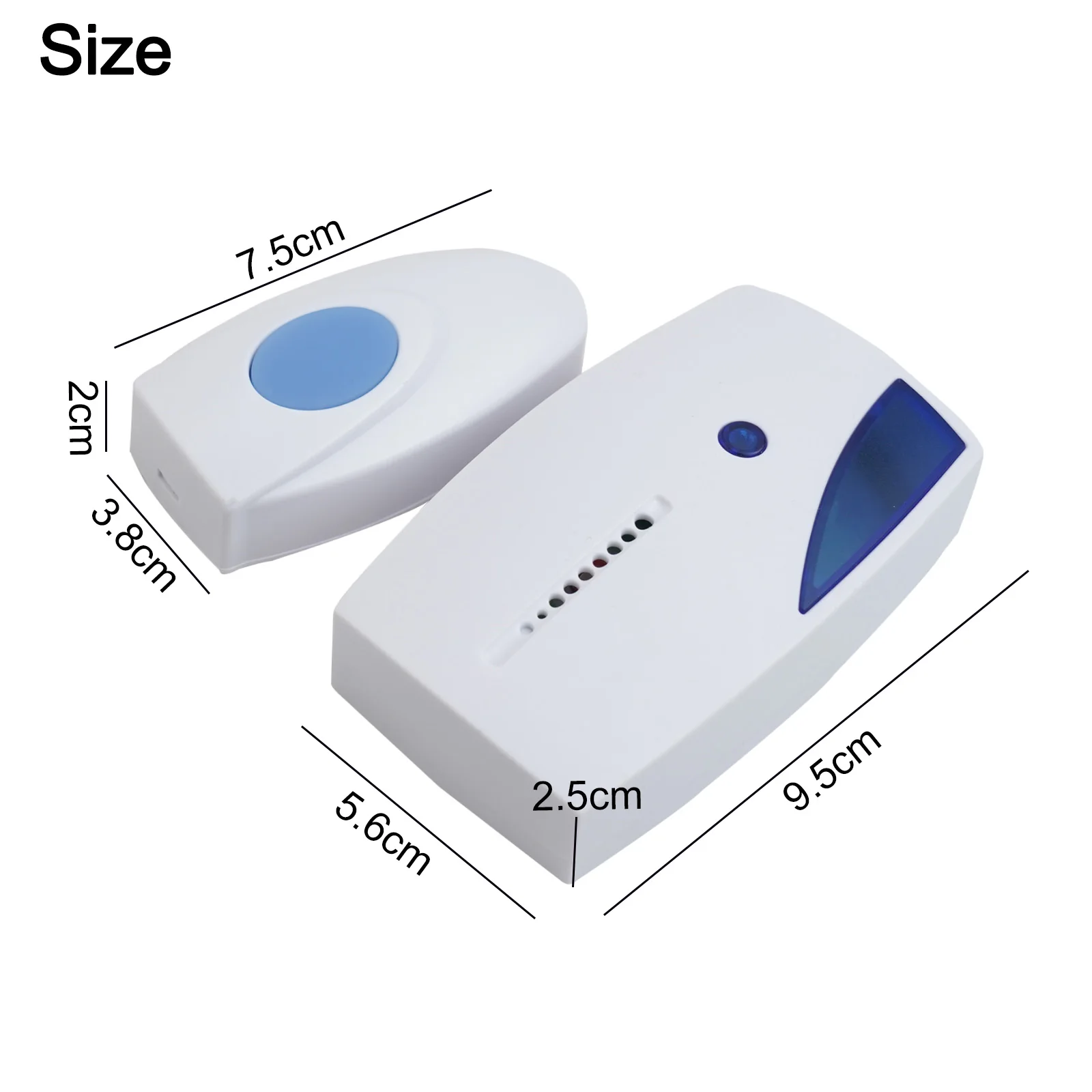 Remote Control Doorbell Receiver Power Tool Accessories Easy 12V 3V 2AA Battery Button DC 3V DC Doorbells Install