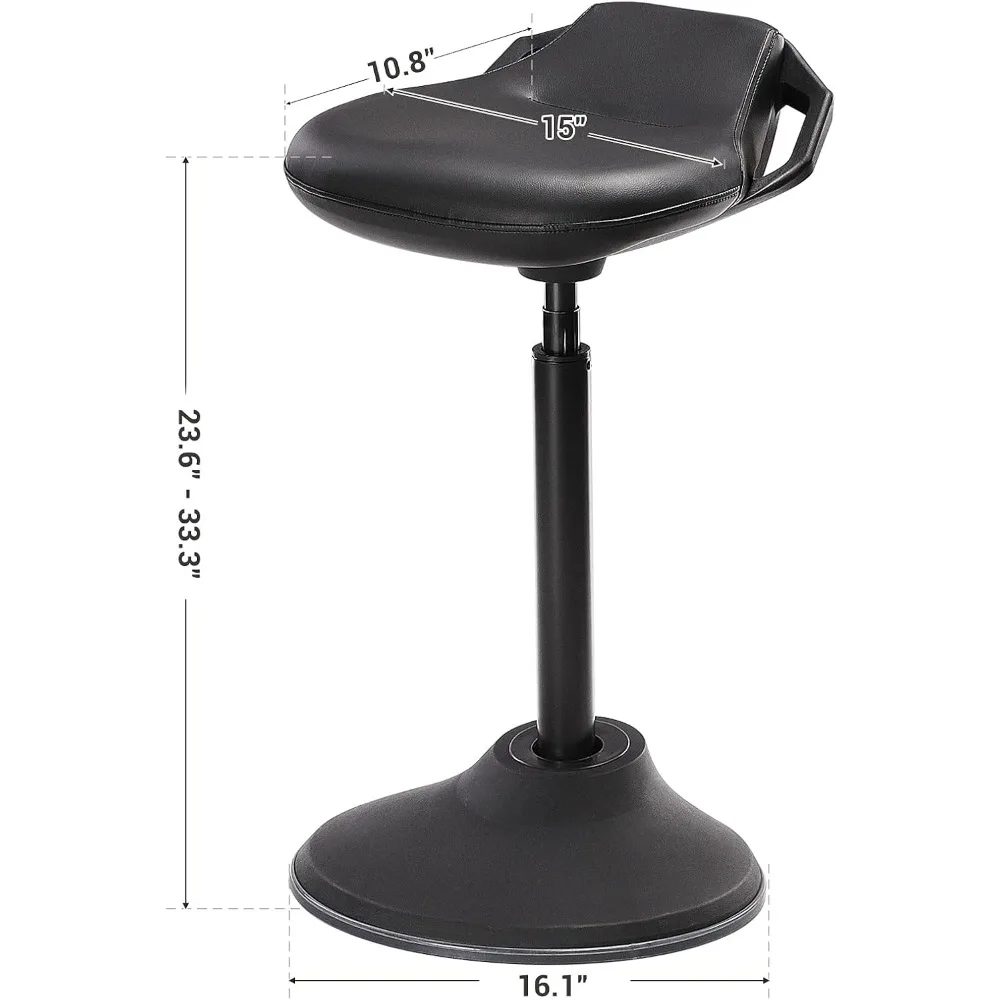 Taburete oscilante ergonómico ajustable para escritorio de pie, silla de dibujo de 23,6-33,3 pulgadas, taburete de equilibrio giratorio para comodidad de sentarse
