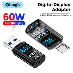 60W Type C Female To USB A Male Adapter Fast Charging 36W USB A to USB Adaptador USB A Female to USB C Male Converter