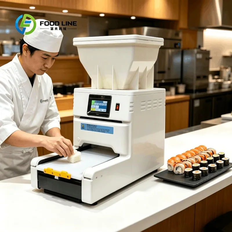 Customized rice spreading machine sushi automatic rice sheeter for hotel kitchen sushi manufacturing facility steady performance