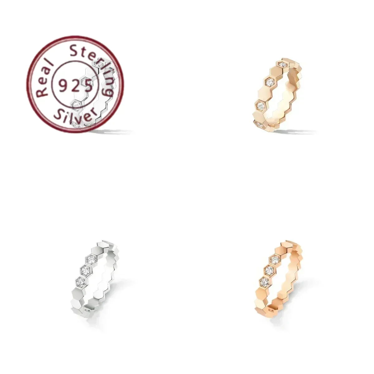 

A fashionable and elegant honeycomb ring, simple to wear on a daily basis, and an indispensable gift for birthday parties