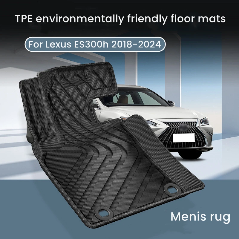 Car Trunk Mat TPE Car Floor Mats for Lexus ES300h 2018-2024 All Weather Rear Trunk Pad Cargo Liner Seat Back Anti Dirty Pads