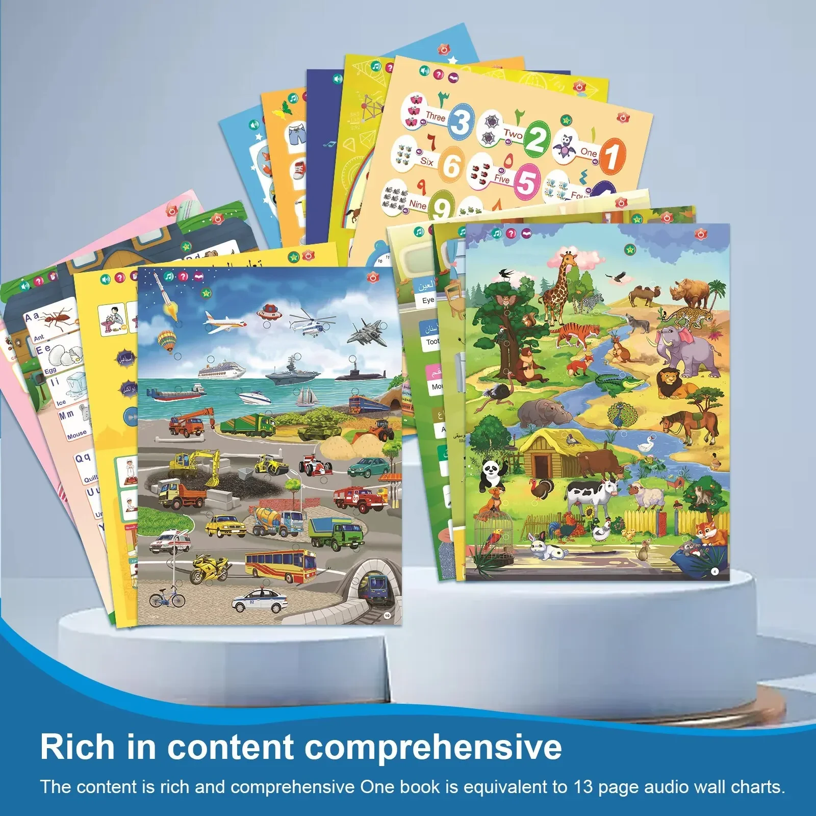 Arbre anglais Ebook Point lecture USB charge étanche papier son suspendu livre enfants éducation précoce jouet éducatif