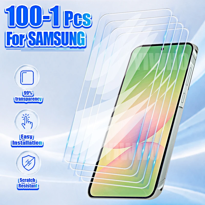 1-100Pcs Protective Tempered Glass for Samsung Galaxy A56 A16 A26 A36 A06 4G 5G Screen Protectors Front Case Film A 56 16 36 06