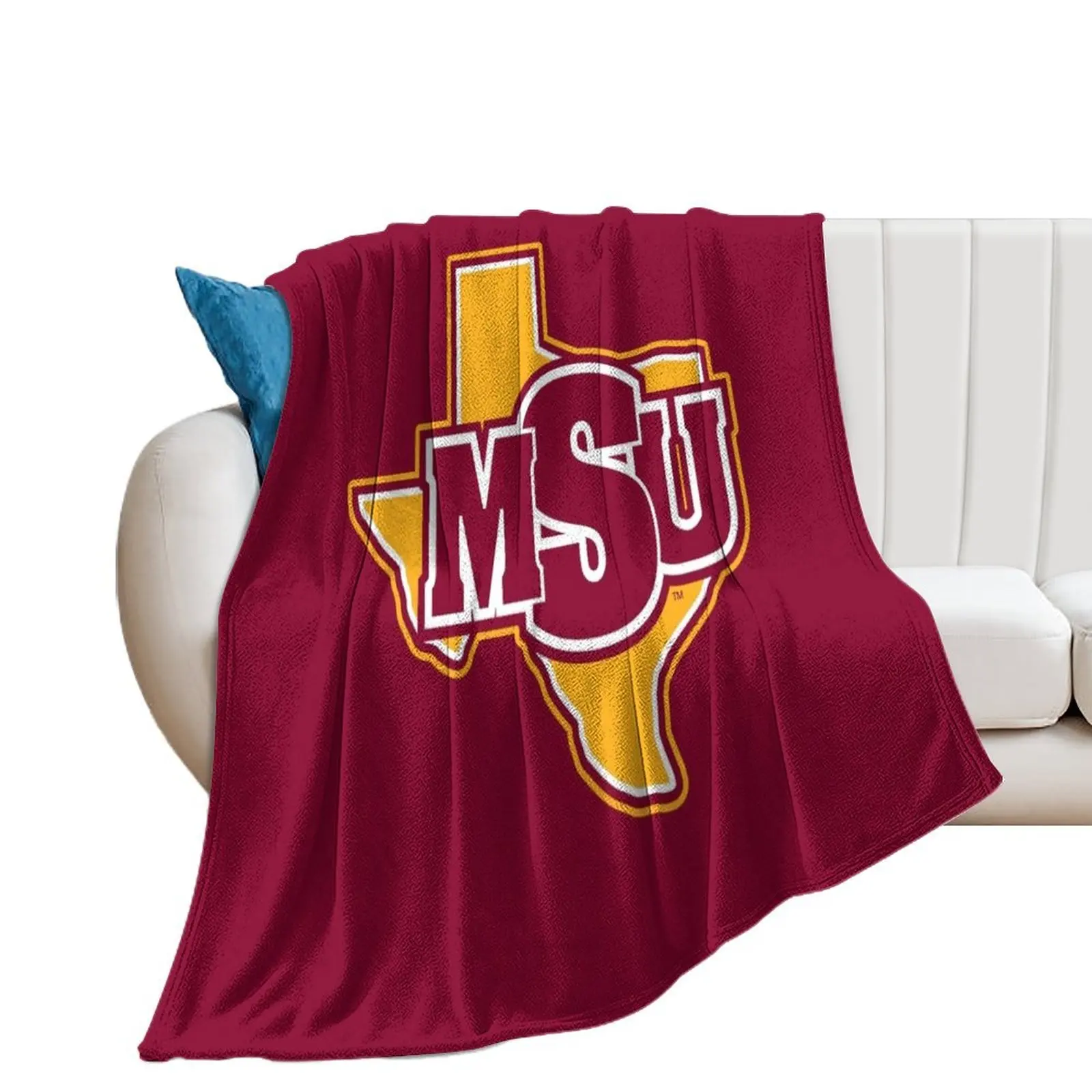 

Midwestern State University Throw Blanket Heavy Soft Plaid Single Blankets