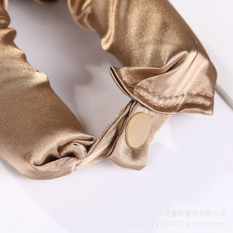 مكواة تجعيد بدون حرارة، قضيب تجعيد، عصابة رأس، بونيه، أداة تجعيد الشعر الناعمة، بدون بكرات شعر حرارية من الساتان #6