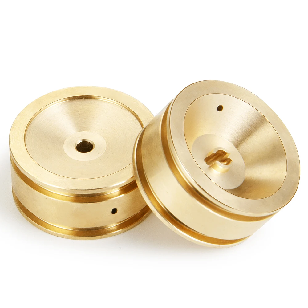 MIBIDAO 2 قطعة جنوط عجلات نحاسية ثقيلة موازنة لقطع غيار السيارات المحورية SCX24 ديدبولت شيفروليه رانجلر المصارع برونكو 1/24 RC