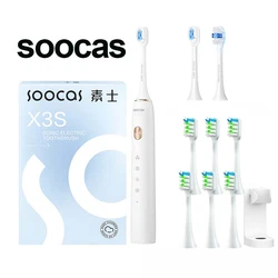 SOOCAS-Escova de dentes elétrica ultrassônica para adultos, X3S, IPX7 impermeável, escova de dentes sônica inteligente atualizada, USB rápido carregável