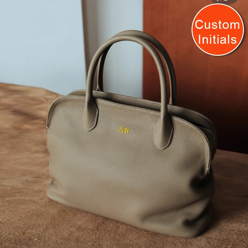 

Free Custom Initials Genuine Leather Shell Bags For Women Luxury Designer Handbag And Purse 2025 New In Natural Cowhide Shoulder
