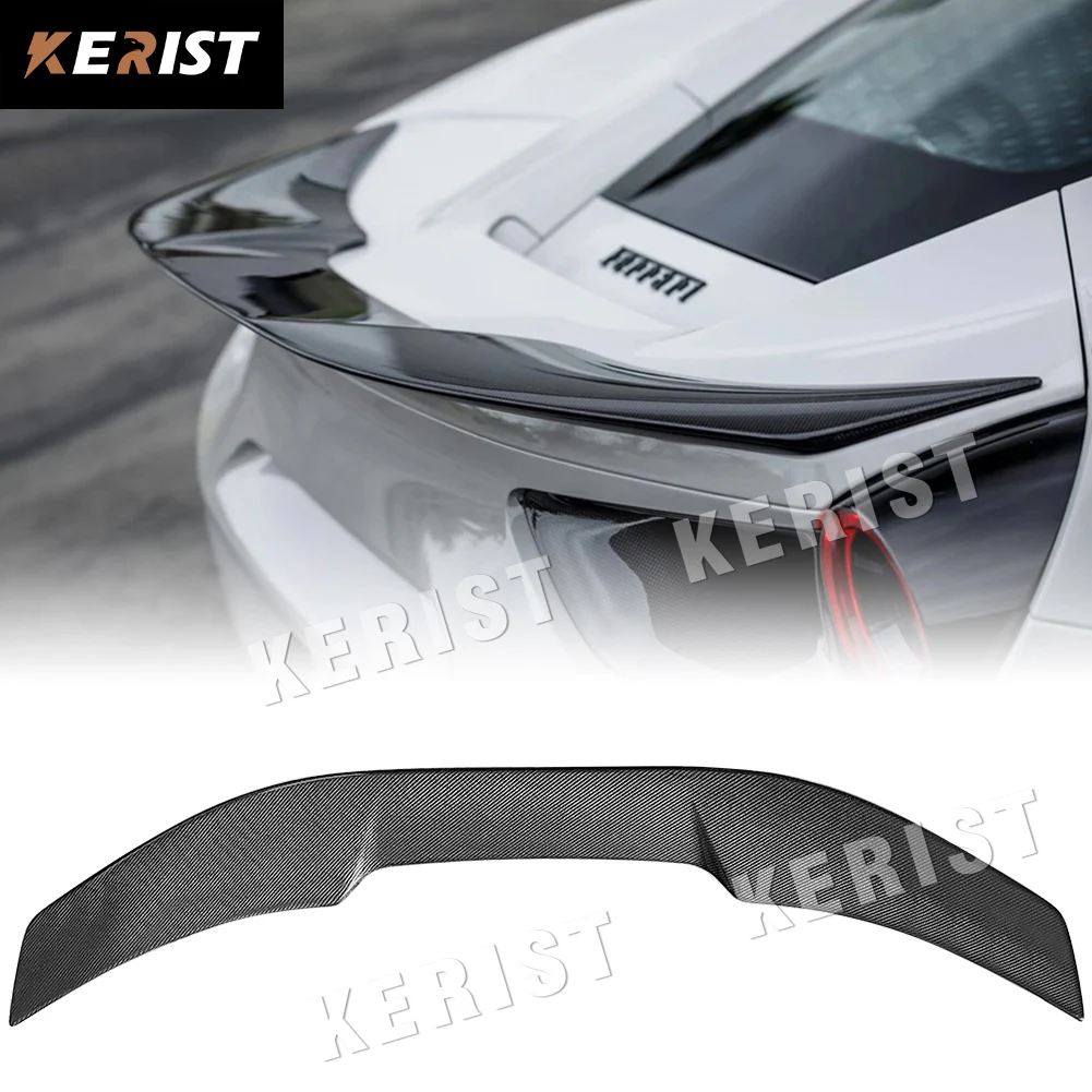 Spoiler Carbon Fiber Rear Trunk Wing Spoiler Lip For Ferrari 488 2016-2018 V Style