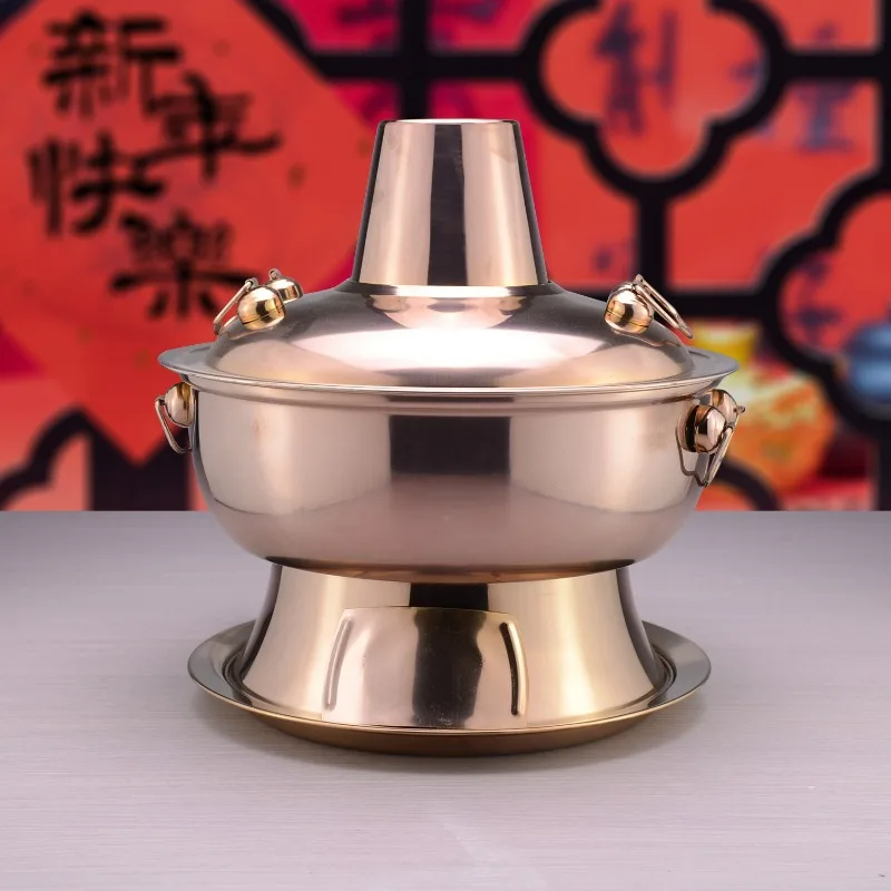 Thickened Stainless Steel Boiler, Imitation Copper Design, Dual-Use for Home & Commercial