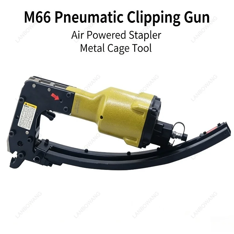 M66 Pneumatic Clamp Gun, for Mattress, Bed Net, Ground Cage & Fishing Net Fastening Installation