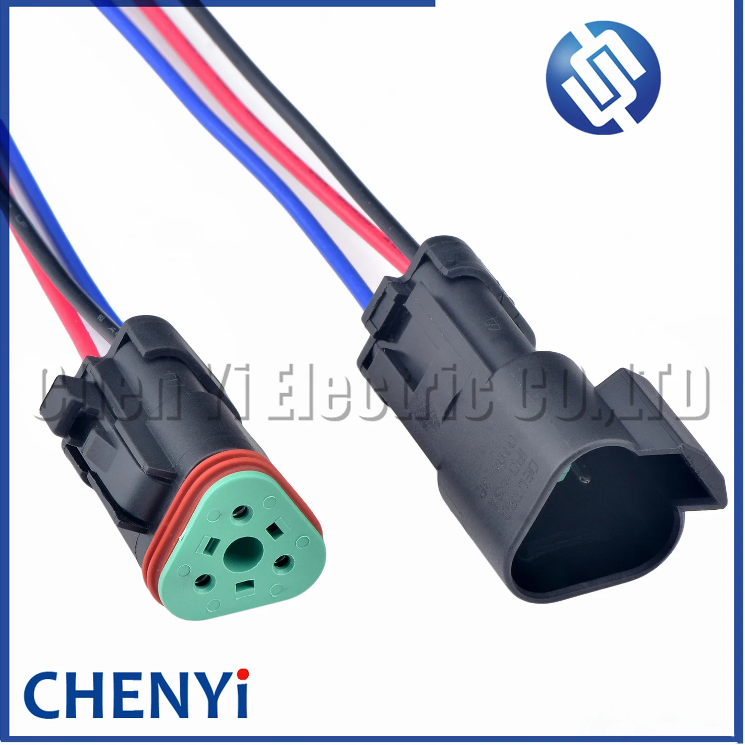 Black 3 Pin Deutsch DT series Automotive waterproof connector Wire harness plug Socket DT06-3S DT04-3P DT06-3S-E005 DT04-3P-E005